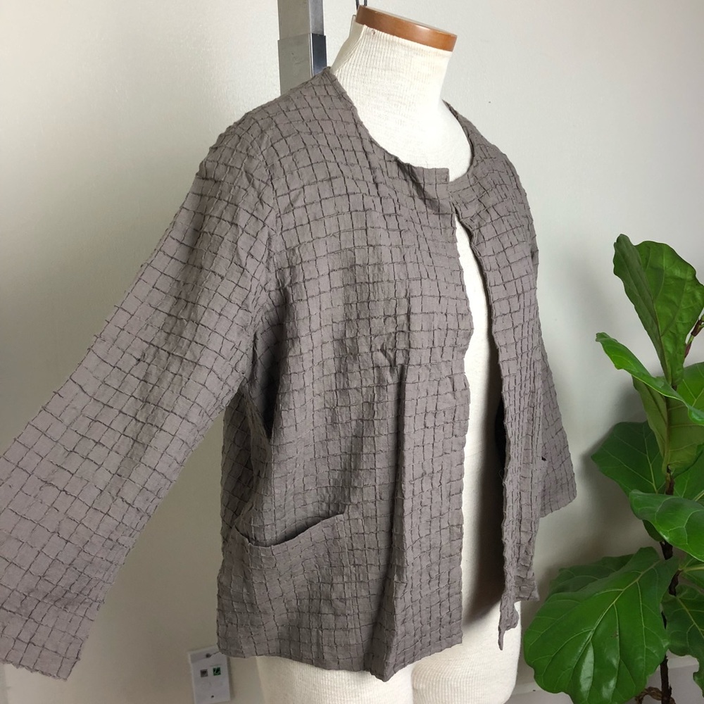 Eileen fisher boxy open front blazer